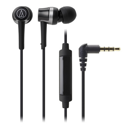 オーディオテクニカ audio-technica スマートフォン用インナーイヤーヘッドホン ATH-CKR30iS-BK