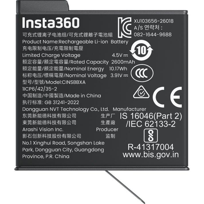 INSTA360 X6　エクストラバッテリー CINSBBXA-01