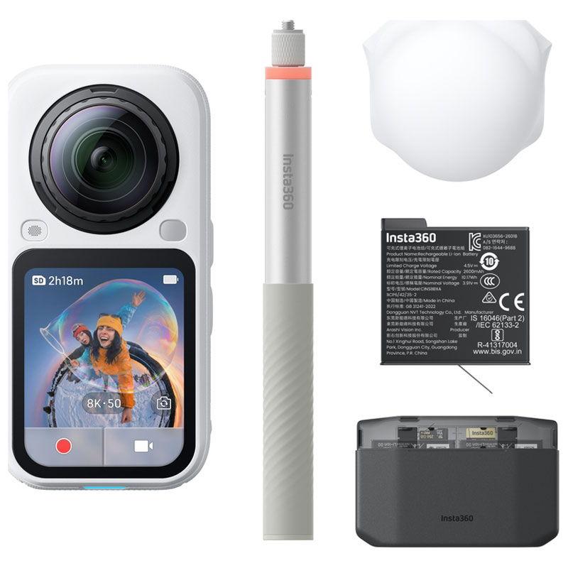 INSTA360 X6 エッセンシャルバンドル ［4K対応 / 防水］ アークティックホワイト CINSABXA-X604