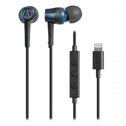 オーディオテクニカ audio-technica Lightning用イヤホン ブルー ATH-CKD3LI-BL