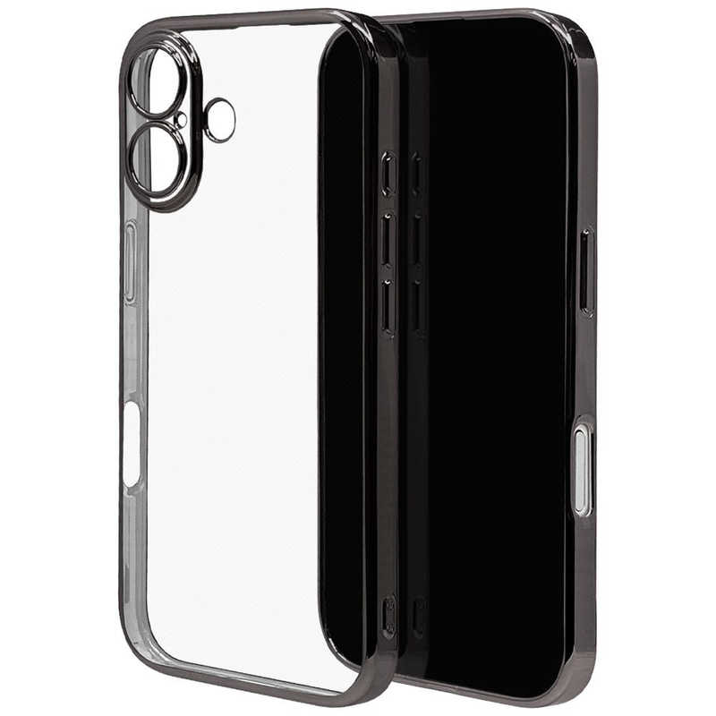 ラスタバナナ iPhone 17用　極ＴＰＵケース　メタルフレーム　 ブラック 8870IP5ATPLBK
