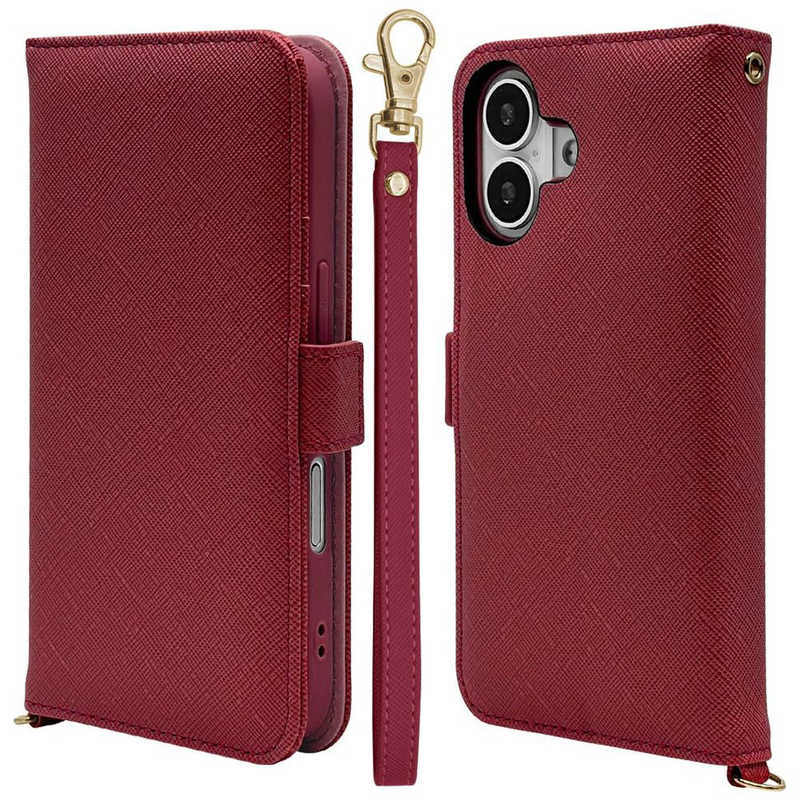 ラスタバナナ iPhone 17用　ハンドストラップ手帳ケース　 マゼンタ 8860IP5ABHSMA