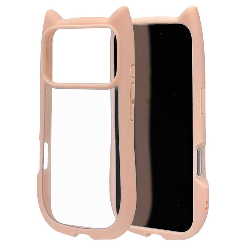 ラスタバナナ iPhone17 Pro用猫耳ケース TPU×PC スモーキーピンク 9016IP5BHPSPK