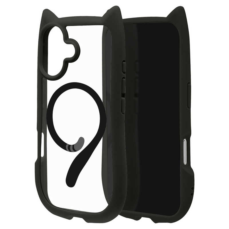 ラスタバナナ iPhone 17用猫耳ケース TPU×PC 磁力充電対応 ブラック 8910IP5AHPMBK