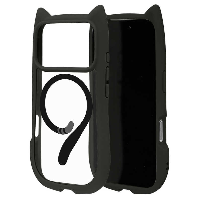 ラスタバナナ iPhone 17 Proケース mimi 猫耳 TPU×PC 磁力充電対応 BK ブラック 9018IP5BHPMBK