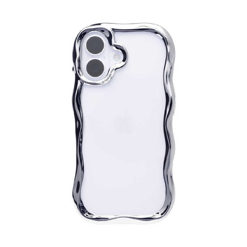 ハミィ HAMEE iPhone17用 クリアケース IFACE BEBLING WAVE シルバー 41-190146