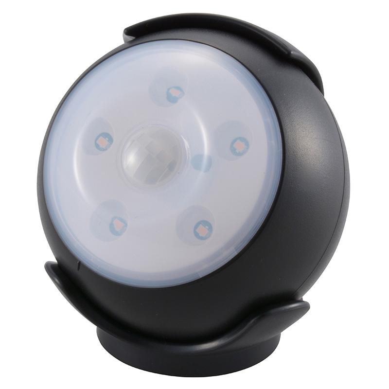 オーム電機 OHM ELECTRIC LEDセンサーライト 屋内用 人感・明暗センサー 乾電池式 約15ルーメン ブラック LS-B15-K