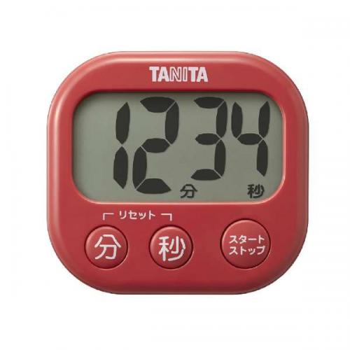 タニタ TANITA デジタルタイマー チェリーレッド 抗菌 SIAA認証 TD-429-RD