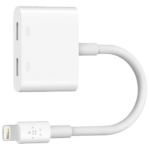 BELKIN ライトニング デュアルアダプター MFi認証 イヤホン・充電同時 ホワイト RockSter F8J198BTWHT
