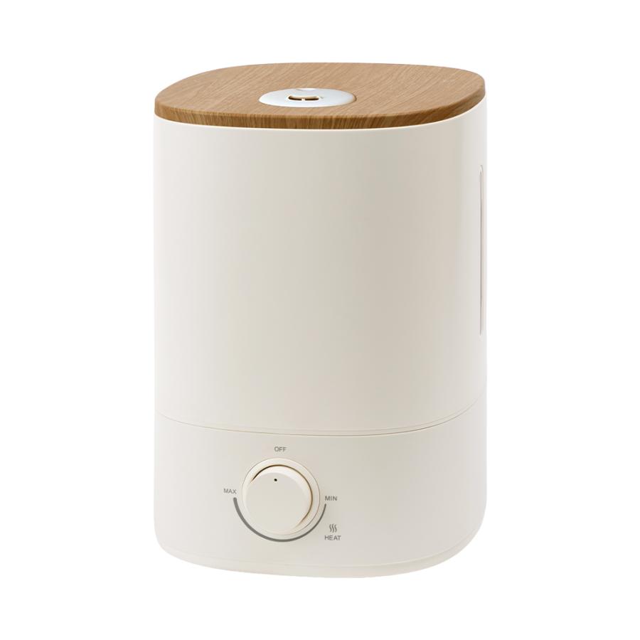 スリーアップ THREEUP 大容量ハイブリッド加湿器「ウッドモイスト」 最大13畳対応 ［ハイブリッド(加熱＋超音波)式］ アイボリー HBT2684IV