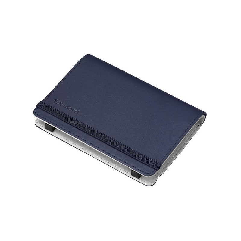 カシオ　CASIO EX-word XD-SAシリーズ用 電子辞書ケース ブックカバータイプケース ブルー XD-CC2605BU
