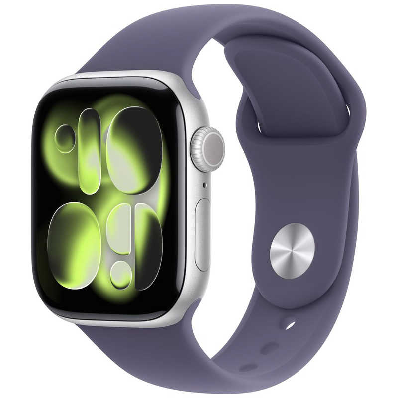 アップル Apple Apple Watch Series 11 GPSモデル 42mm シルバーアルミニウムケース パープルフォグスポーツバンド S/M MEU64J/A