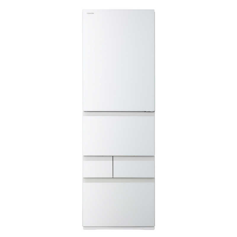 東芝 TOSHIBA 冷蔵庫 411L 5ドア VEGETA 左開き グランホワイト GR-A41GXKL-EW（大型）