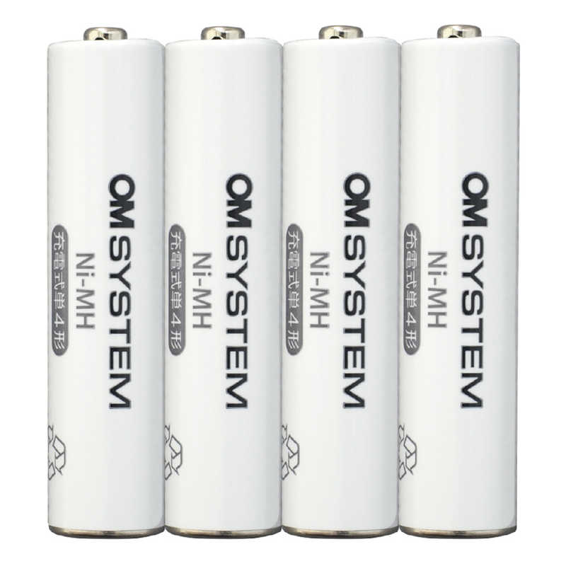 オーエムシステム OM SYSTEM 単4形ニッケル水素充電池 4本組 BR404