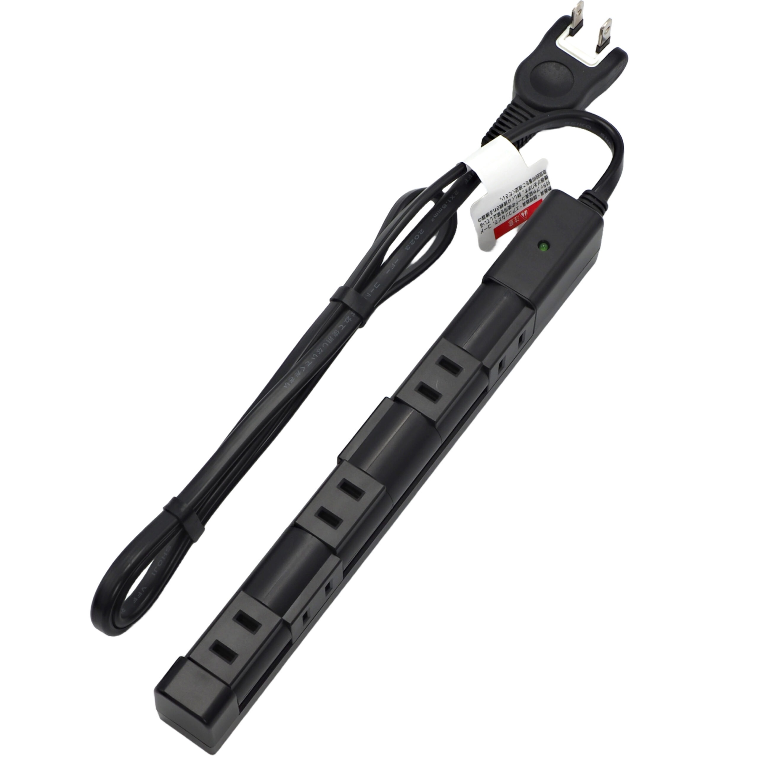 星光商事 STAR LIGHT 回転スリムタップ 6個口 2m ブラック SK-6KRT02BK