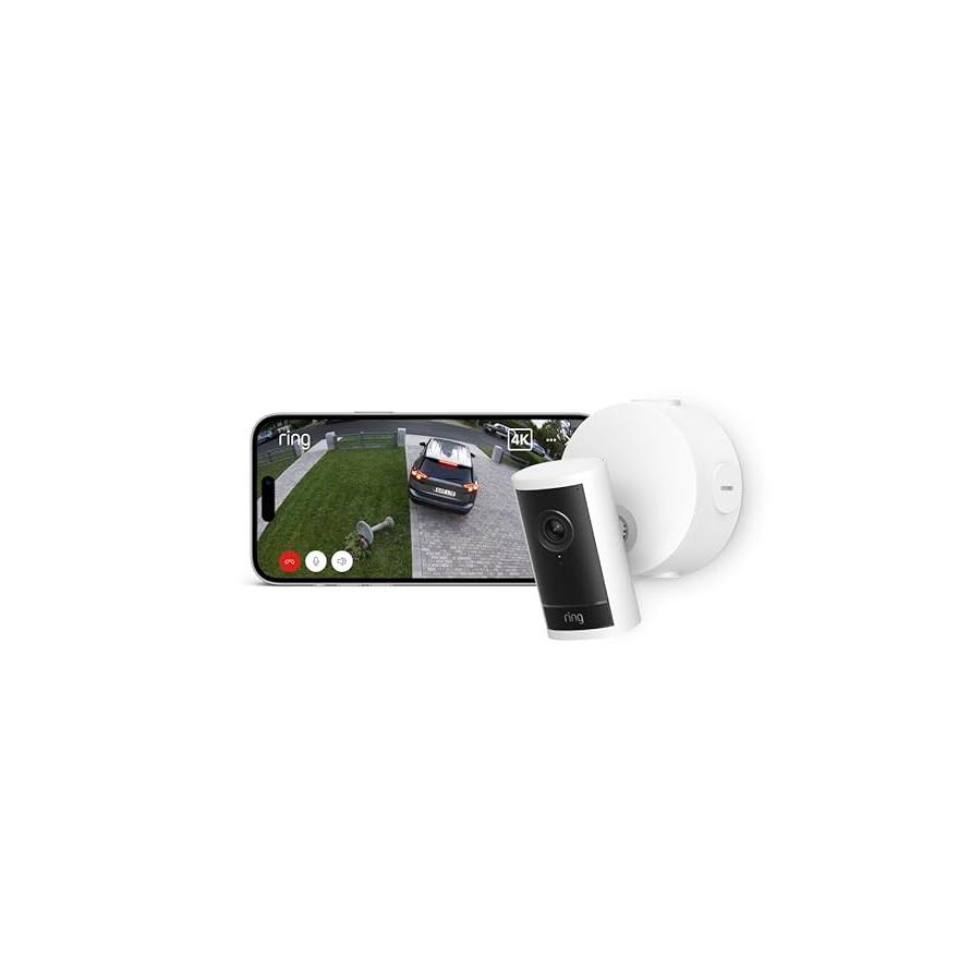 アマゾン Amazon Ring 屋外用防犯カメラ Outdoor Cam Pro PoEモデル 4K ホワイト B0DDQVWHL9