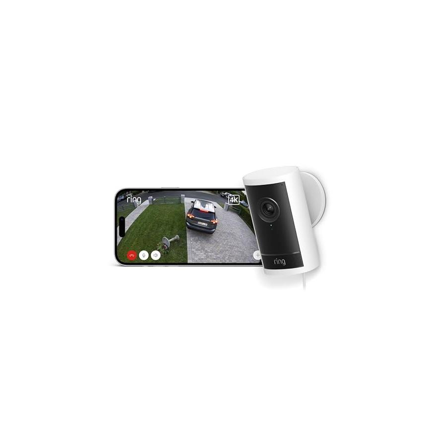 アマゾン Amazon Ring 屋外用防犯カメラ Outdoor Cam Pro 電源アダプターモデル 4K ホワイト B0DDRJJH9X