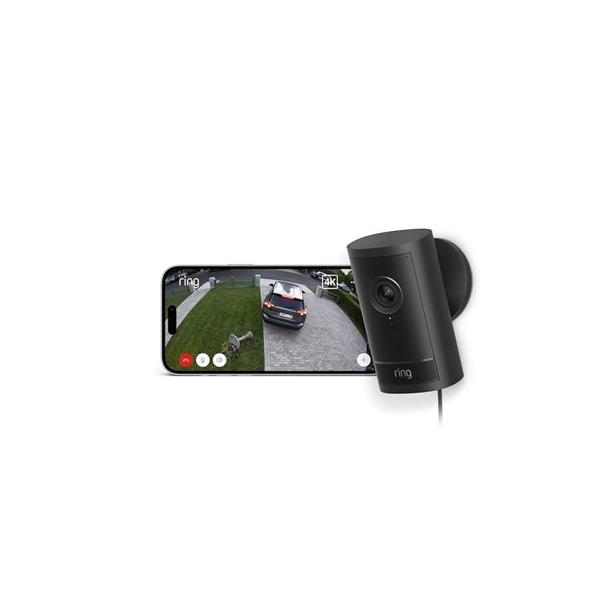 アマゾン Amazon Ring 屋外用防犯カメラ Outdoor Cam Pro Plug-in 電源アダプターモデル ブラック B0DDRC5VYS