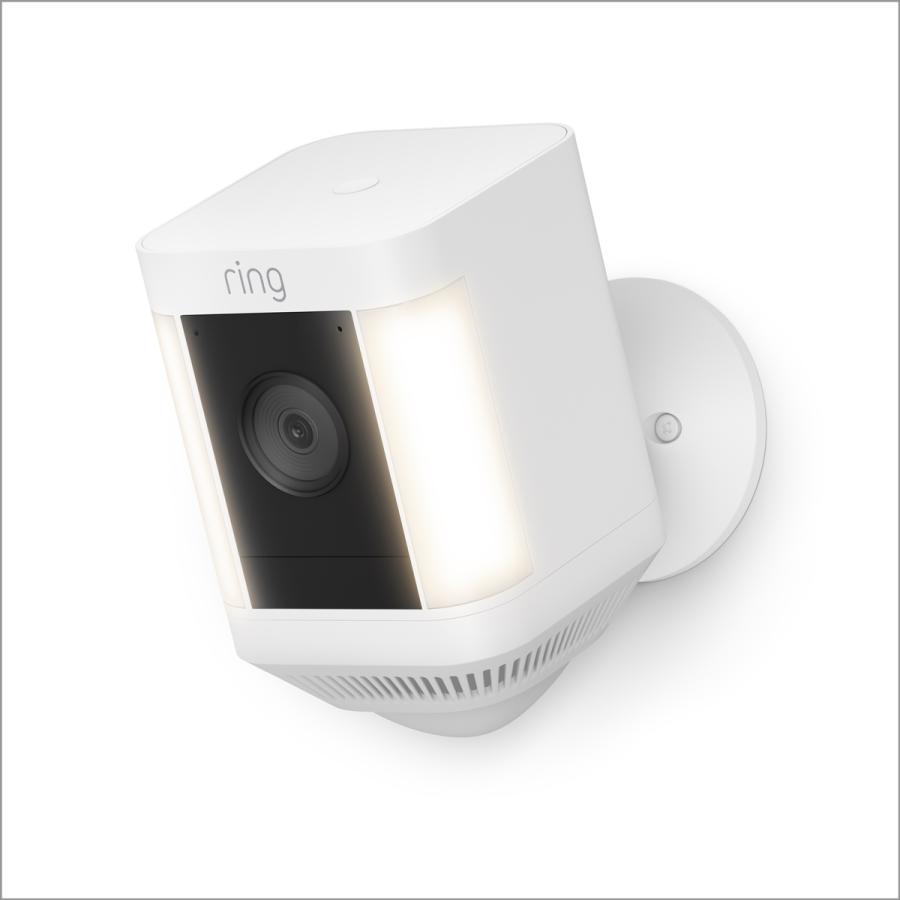 アマゾン Amazon Ring センサーライト付き屋外カメラ Spotlight Cam Plus Battery ホワイト B09J6FWP3Z