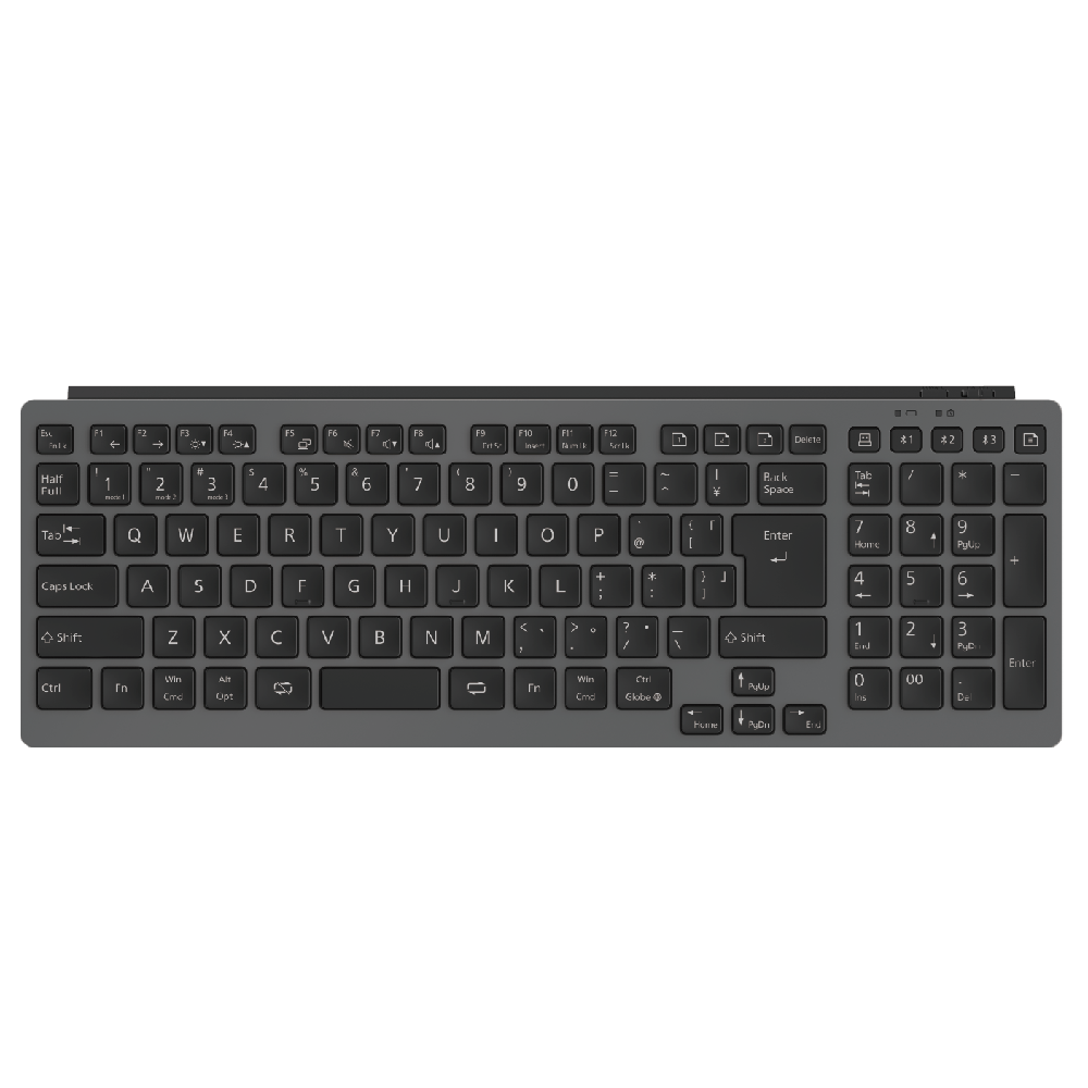 富士通 FUJITSU ワイヤレスキーボード FMV Comfort Keyboard KB800 Bluetooth/USBレシーバー マルチペアリング テンキー付 ブラック FMVKB800T1