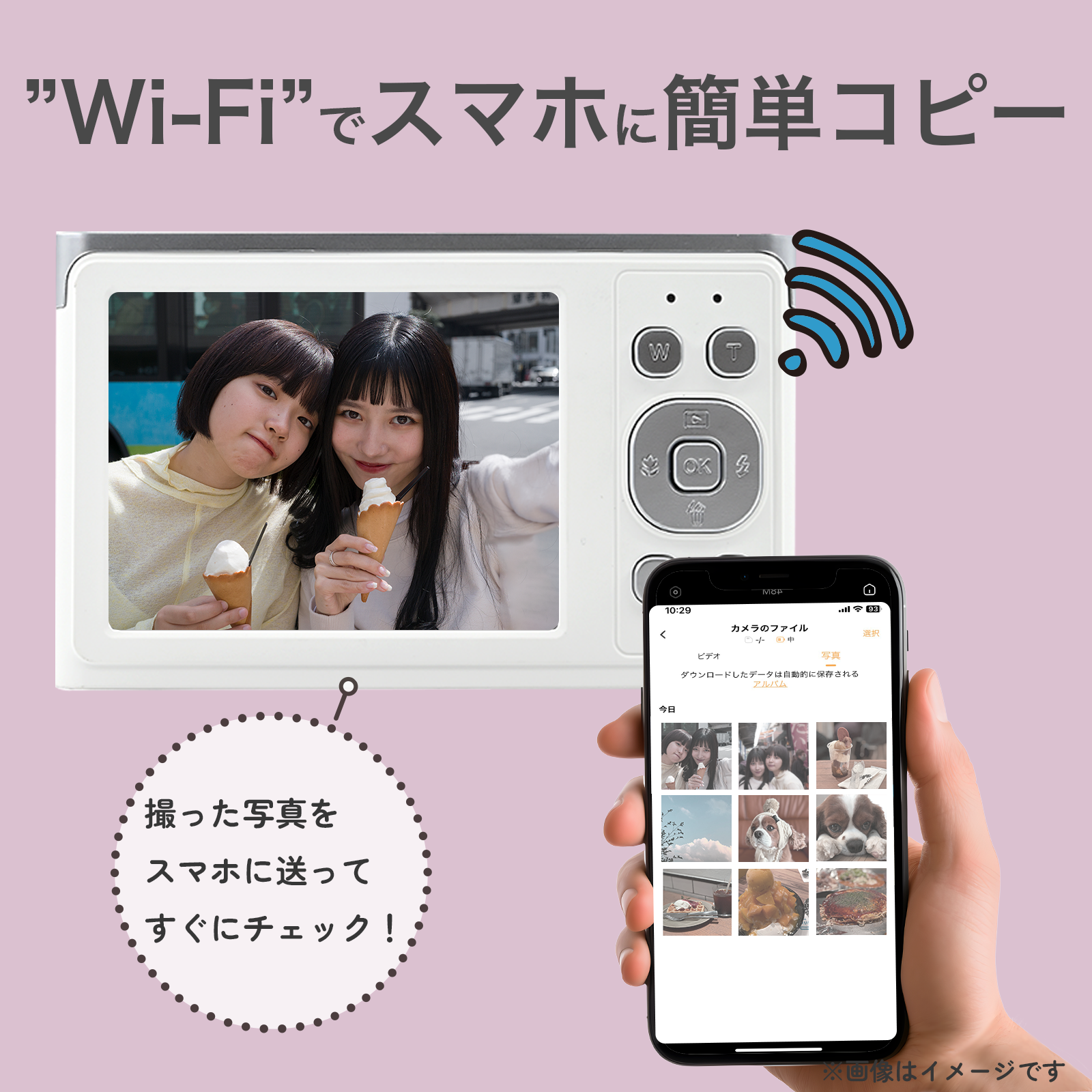 慶洋エンジニアリング KEIYO WiFiレトロデジタルカメラ 約800万画素 2.8インチIPS液晶 スノーホワイト AN-DC003(WH)