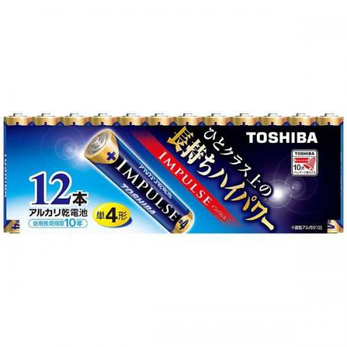 東芝 TOSHIBA アルカリ乾電池 単4形 インパルス 12本パック LR03H12MP
