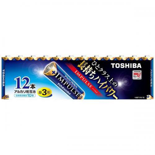 東芝 TOSHIBA アルカリ乾電池 単3形 インパルス 12本パック LR6H12MP
