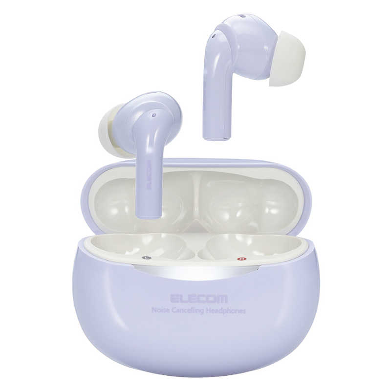 エレコム ELECOM 完全ワイヤレスヘッドホン LBT-TWS15 パープル LBT-TWS15PU