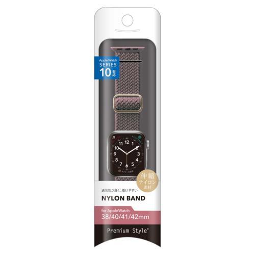 PGA Apple Watch 41mm用 ナイロンバンド ボルドー PG-AW41NY04RD