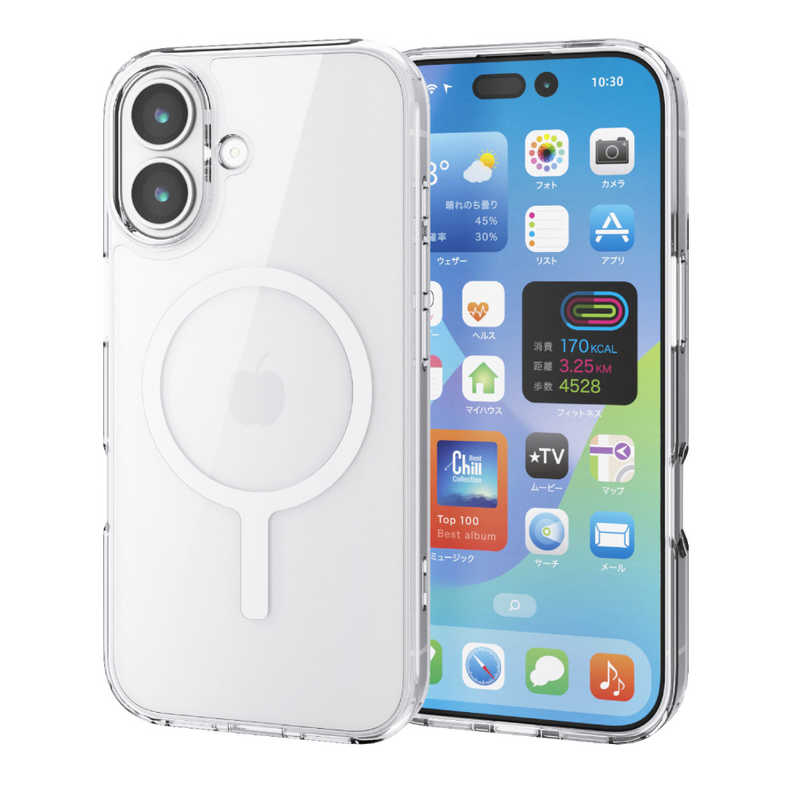 エレコム ELECOM iPhone 17ケース ハイブリッドケース MAGKEEP ホワイト PMA25AMAG02WH