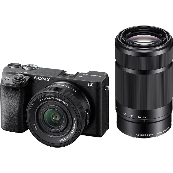 ソニー SONY ミラーレス一眼カメラ α6400 ダブルズームレンズキット ブラック ILCE-6400X-BQ