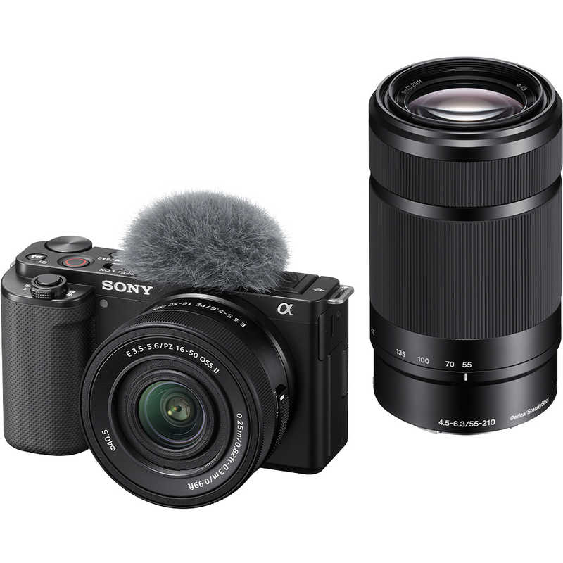 ソニー SONY ミラーレス一眼カメラ VLOGCAM ダブルズームレンズキット ブラック ZV-E10X-B