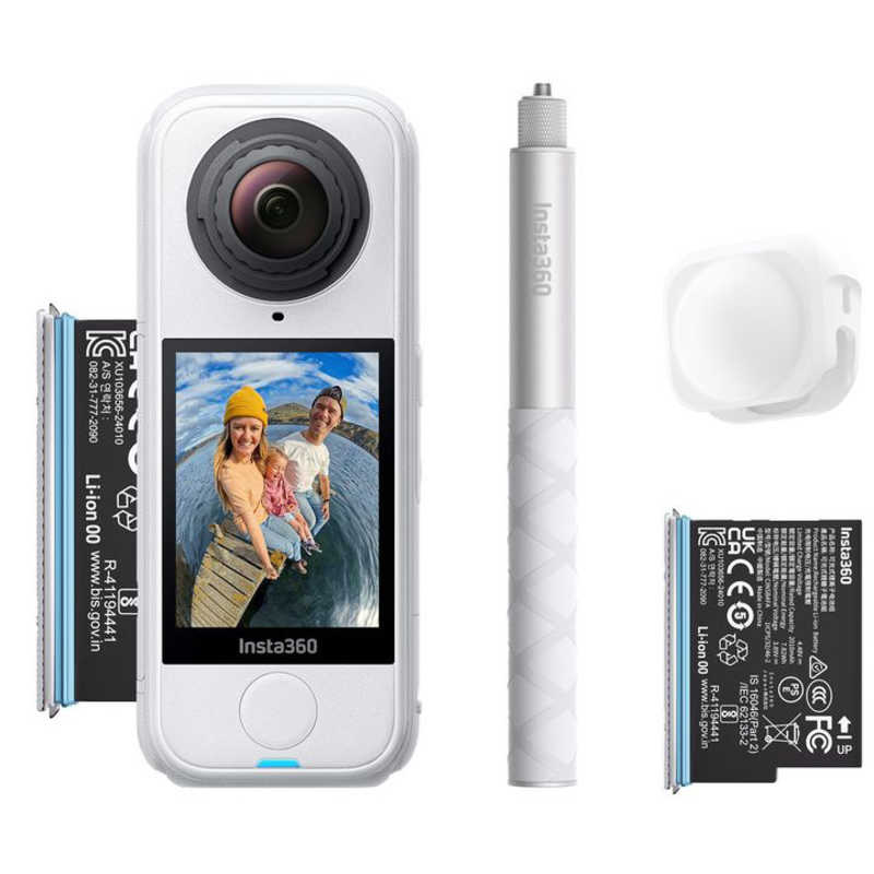 insta360 インスタ360 アクションカメラX4 Airスターターバンドル アークティックホワイト CINSAAFA-SE17