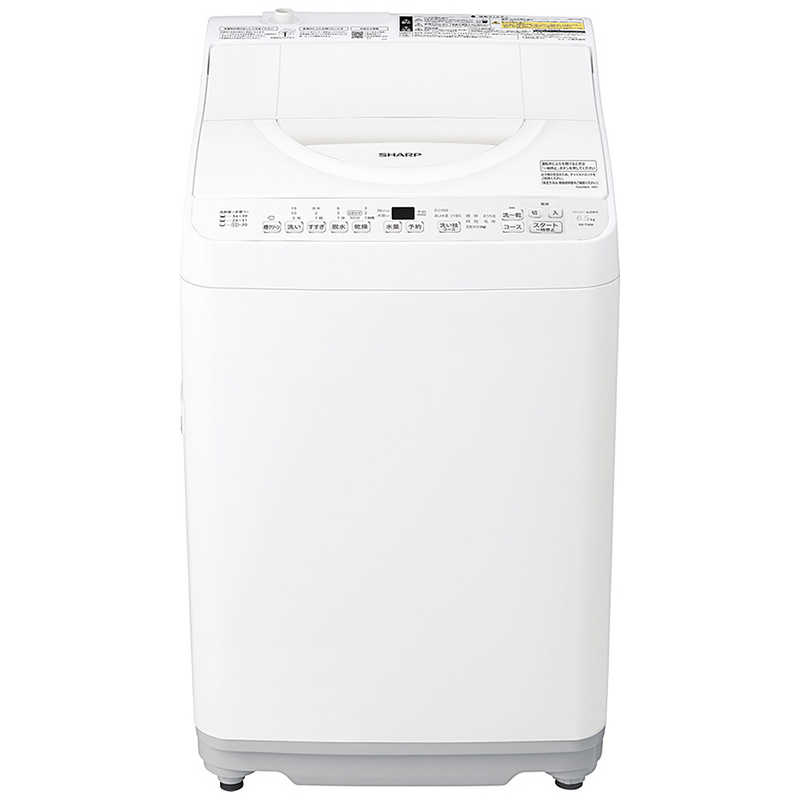 シャープ SHRP タテ型洗濯乾燥機  6,5kg ホワイト系 ES-TX6K-W (大型)