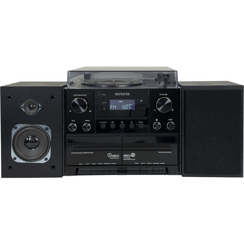 アイワ aiwa ダブルカセットワイヤレスシステムコンポ ブラック GAA4-MCA0001